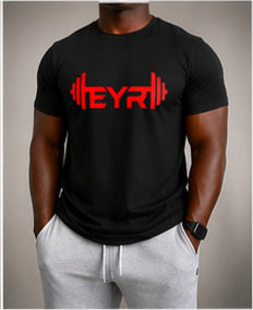 EYR Performance Tee – Black / Red Logo
