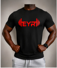 EYR Performance Tee – Black / Red Logo