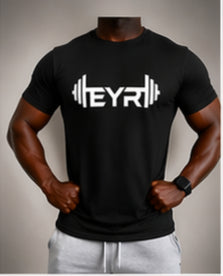 EYR Performance Tee – Black / White Logo