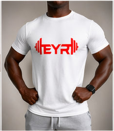 EYR Performance Tee – White / Red Logo