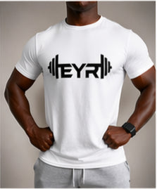 EYR Performance Tee – White / Black Logo