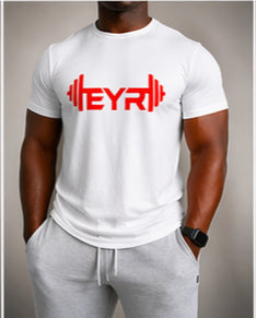 EYR Performance Tee – White / Red Logo