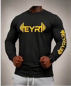 EYR Long Sleeve Performance Tee – Black / Yellow Logo